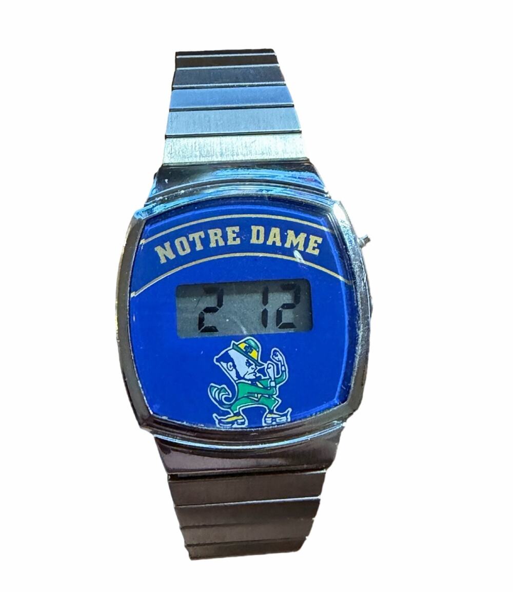 Notre Dame Fighting Irish Leprechaun Digital Watch Stainless Steel